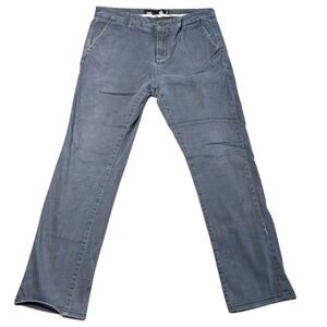 RSQ London Skinny Chino Pants Mens 34x30 Gray Cotton Spandex Slim Fit